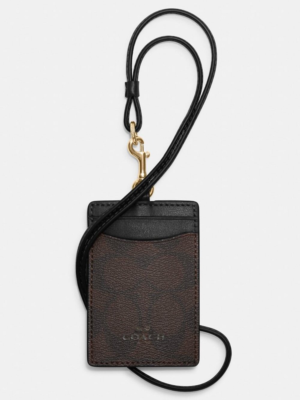 Coach Id Lanyard In Signature Canvas